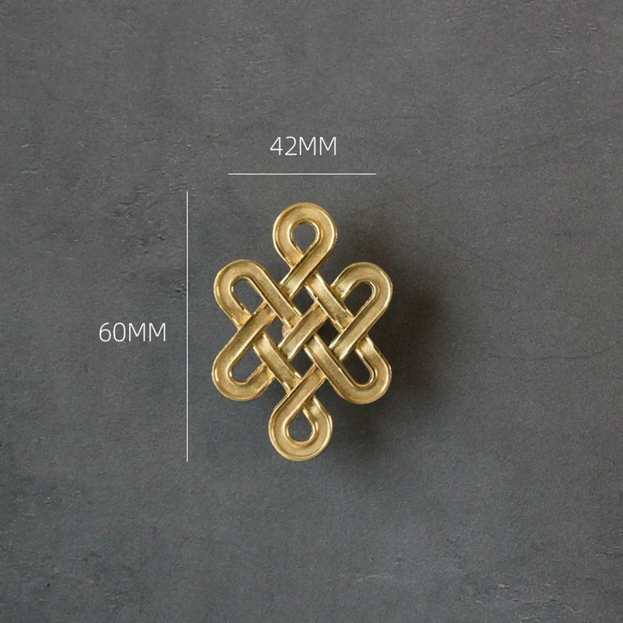 Vintage inspired Brass Twisted Cabinet Drawer Knob - set of 2