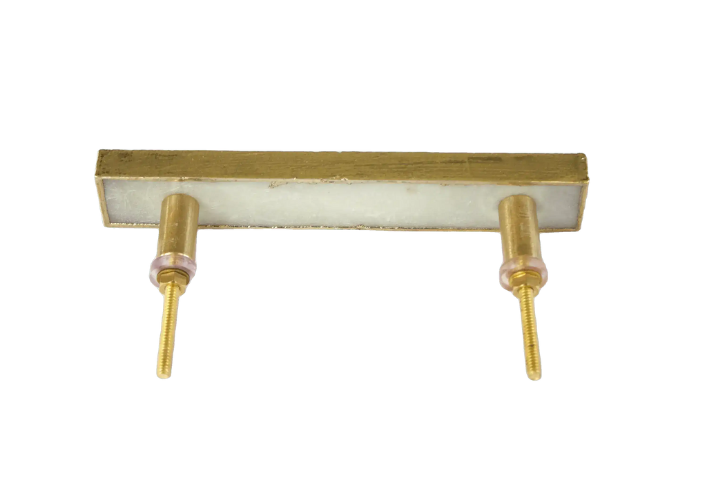 White Agate Cabinet Door Pull Handle - Set of 4