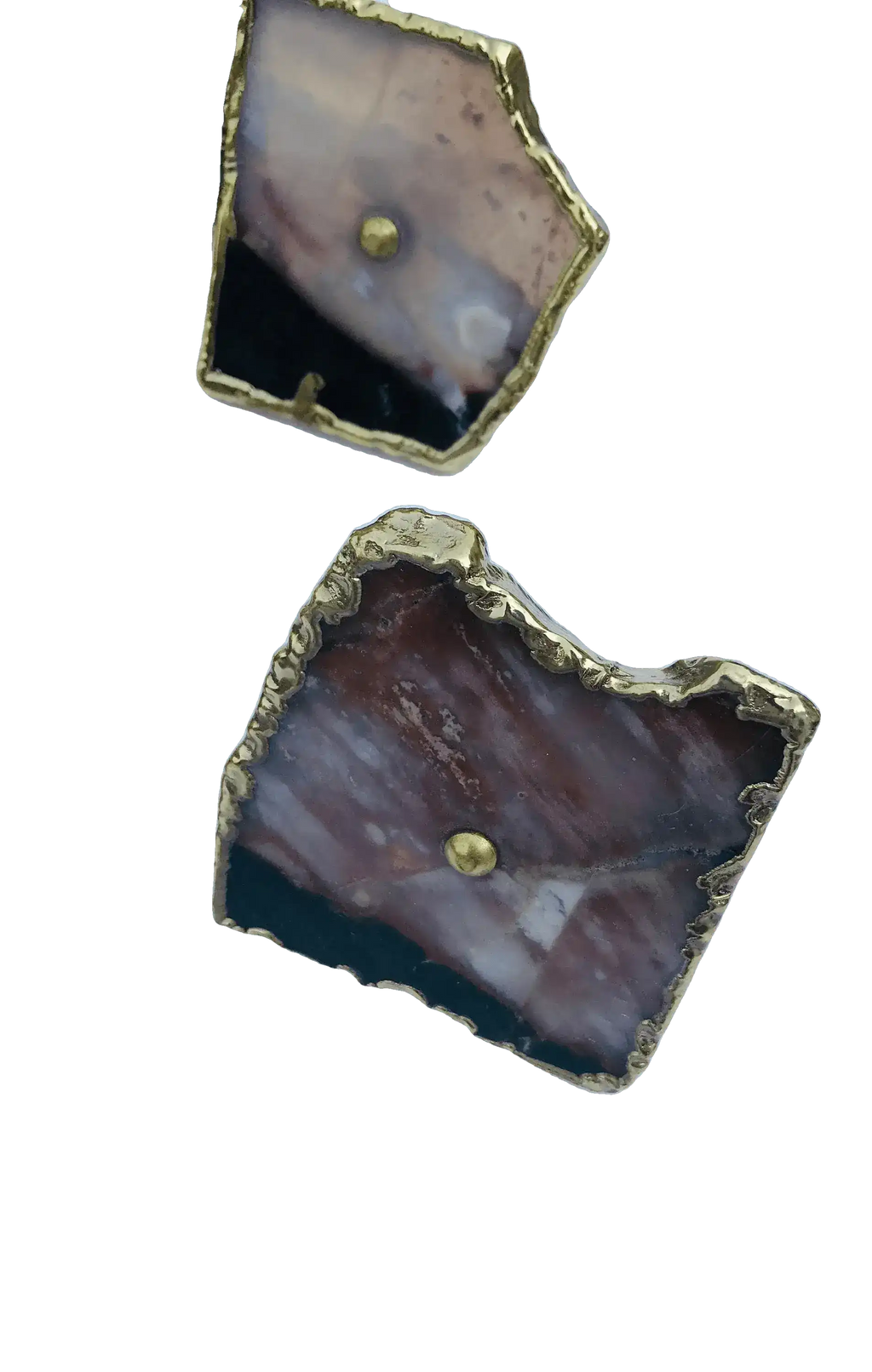 Zebra Agate Cabinet Door Pull Handle - Set of 6